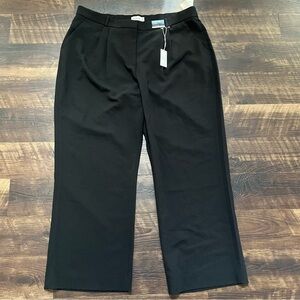 NWT Abercrombie and Fitch black Sloane ultra high wide leg dress pants 36 long